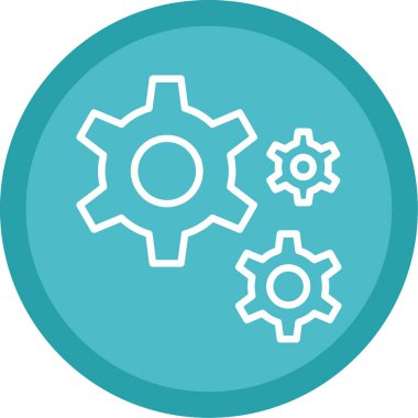 Gears'ı satırı vektör simgesi 