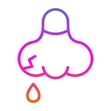 bir karikatür fırtına bulutu soğuk degrade çizgi çizim