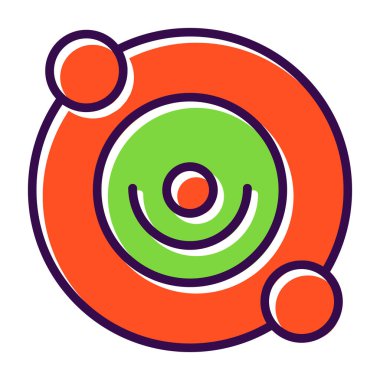 hedef vektör simgesi modern basit vektör çizimi beyaz üzerine izole edildi