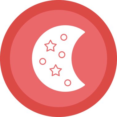 Ay simgesi, vektör illüstrasyonu basit tasarım