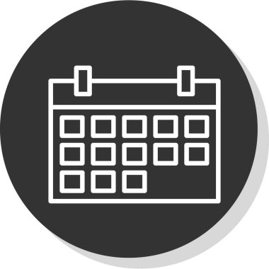 basit takvim simgesini, vektör çizim