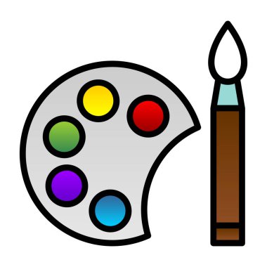 Renk paleti düz simge vektör illüstrasyon tasarımı 