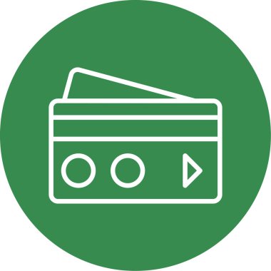 Banka Kart simgesi vektör illüstrasyonu 