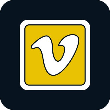 vimeo square logosu, web illüstrasyon simgesi