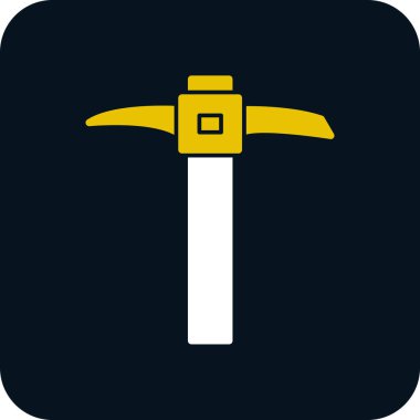 Kazma simgesi vektörü. düz resimleme                        