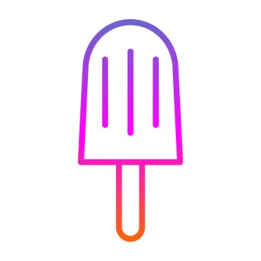 Dondurma. Web simgesi basit illüstrasyon