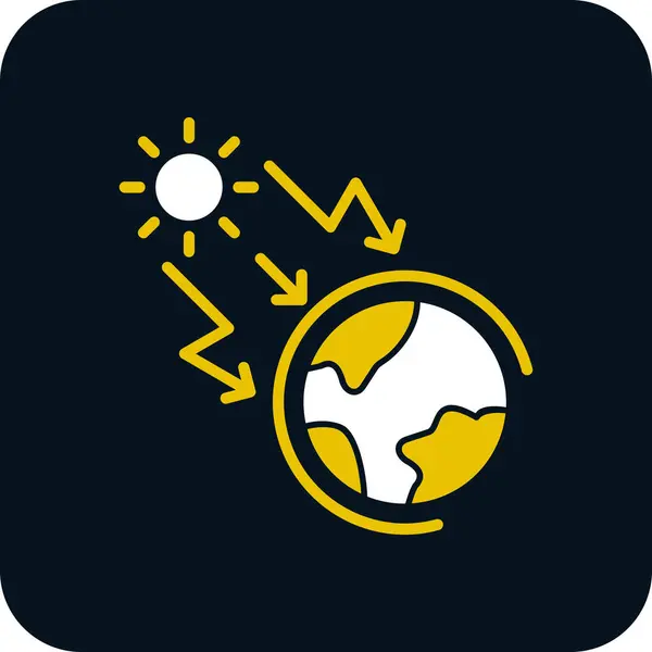 Greenhouse Effect Web Icon Vector Illustration — Stock Vector