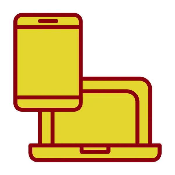 Icono Dispositivos Electrónicos Tableta Ilustración Vectores Portátiles — Vector de stock