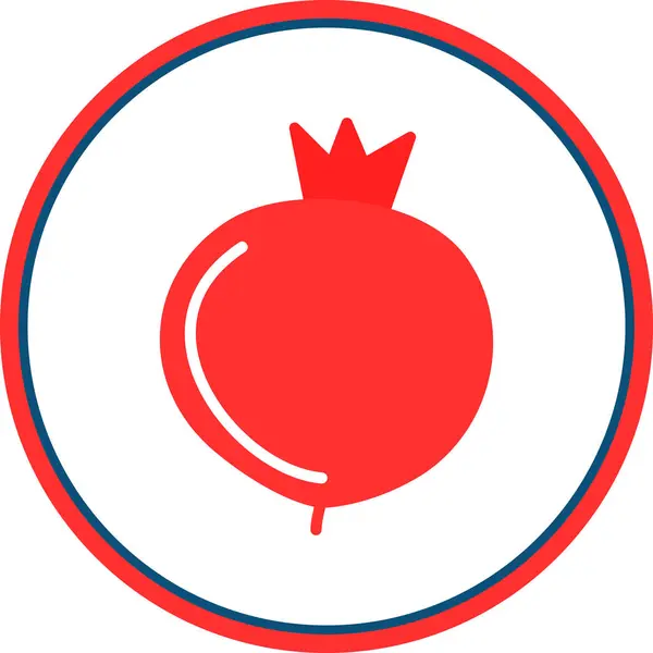 Vector Illustration Pomegranate Fruit Icon — Stock Vector