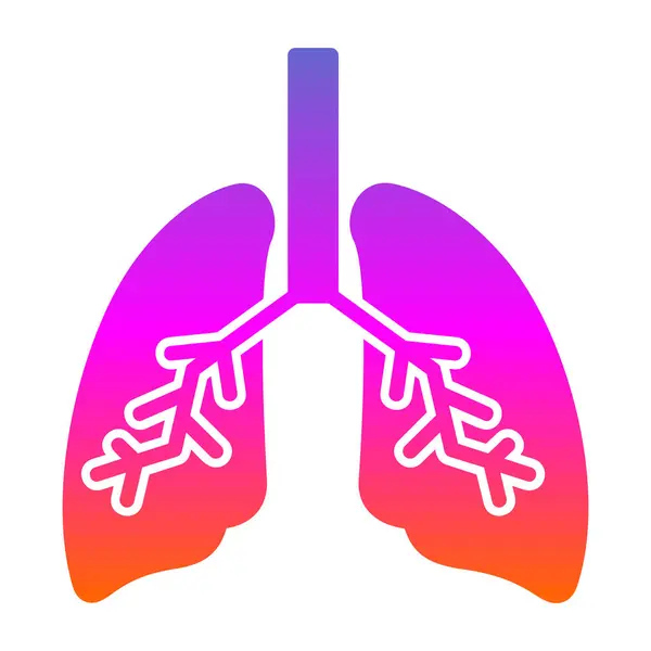 Lungene Web Ikon Enkel Illustrasjon – stockvektor