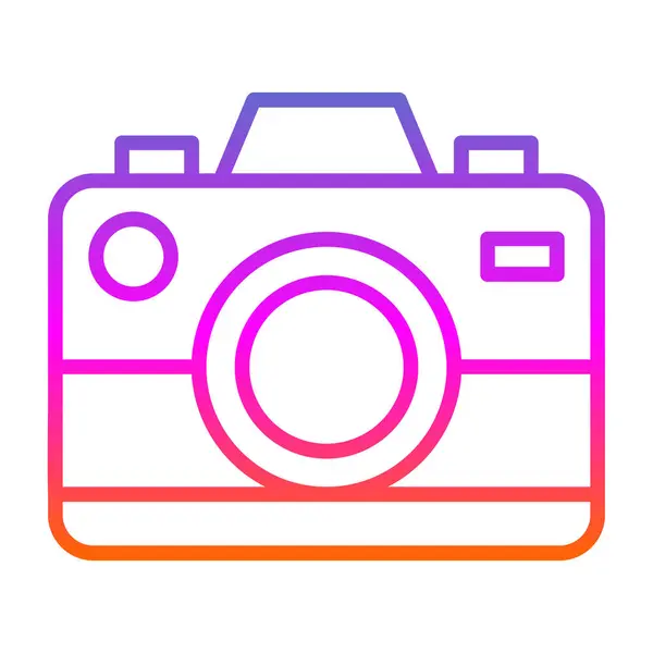 Valokuvakamera Web Kuvake Yksinkertainen Kuva — vektorikuva