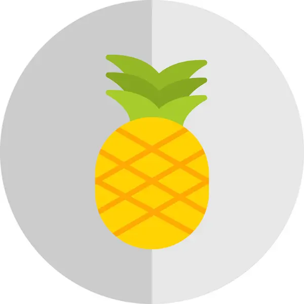 Ananasta Web Kuvake Yksinkertainen Kuva — vektorikuva