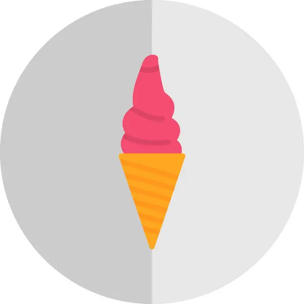 Jäätelöä Web Kuvake Yksinkertainen Kuva — vektorikuva