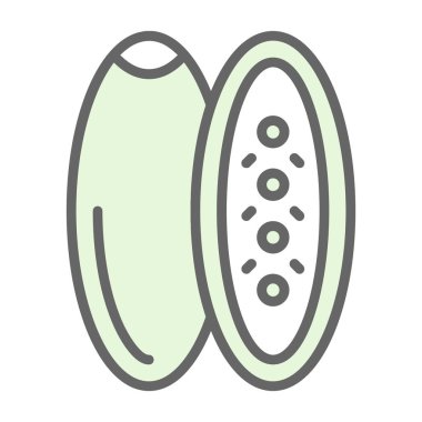 bakteri vektör renk çizgisi simgesi