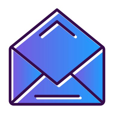 Basit harf zarfı simgesi, vektör illüstrasyonu