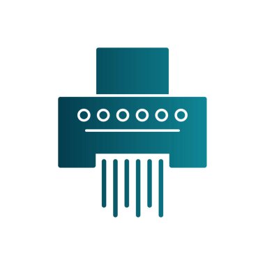 Kağıt Öğütücü düz simgesi, vektör illüstrasyonu 