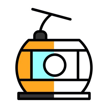 kamera vektörü renk çizgisi simgesi