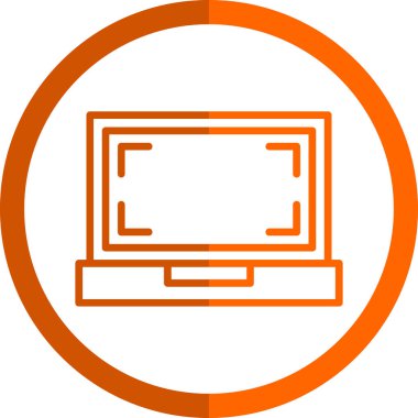 bilgisayar ekranı simgesi, vektör illüstrasyonu