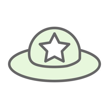 Yıldızlı şapka. Web simgesi basit illüstrasyon 