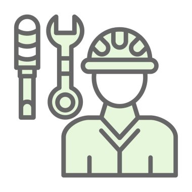 Tamirci web simgesi, vektör illüstrasyonu