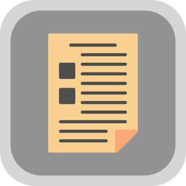 belge simgesi, vektör illüstrasyonu basit tasarım