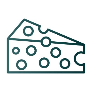 Peynir simgesinin vektör illüstrasyonu  