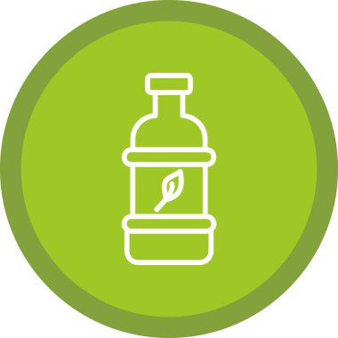 Biyo plastik şişe ikon vektör çizimi