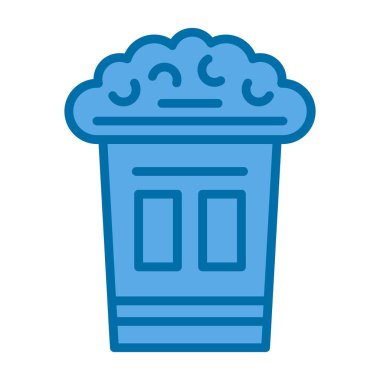 Patlamış mısır kovası. Web simgesi basit illüstrasyon