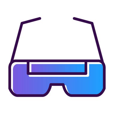 Gözlükler. Web simgesi basit illüstrasyon  