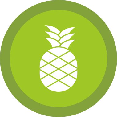 Ananas. Web simgesi basit illüstrasyon 