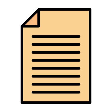 belge simgesi, vektör illüstrasyonu basit tasarım