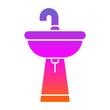 Duş. Web simgesi basit illüstrasyon