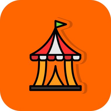 Sirk çizgisi vektör simgesi