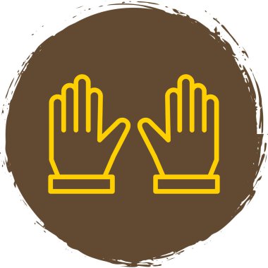 Eldivenler düz simge, vektör çizimi  