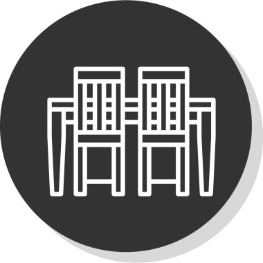 Sandalyeler. Web simgesi basit illüstrasyon