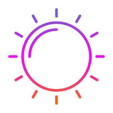 Güneş Simgesi Vektör illüstrasyonu 