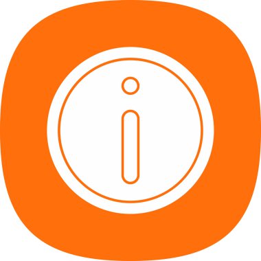 Bilgi işareti. Web basit illüstrasyonu