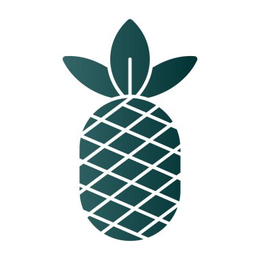 Ananas. Web simgesi basit illüstrasyon 