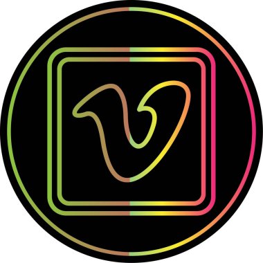 vimeo square logosu, web illüstrasyon simgesi
