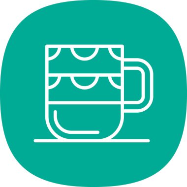 Bardak web simgesi basit illüstrasyon 