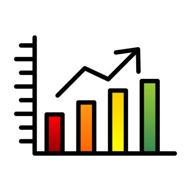 iş grafiği simgesi, vektör illüstrasyonu basit tasarım