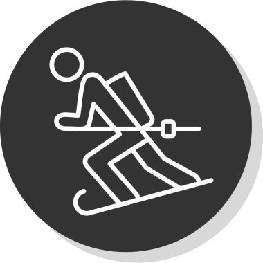 Kayak simgesi, basit illüstrasyon