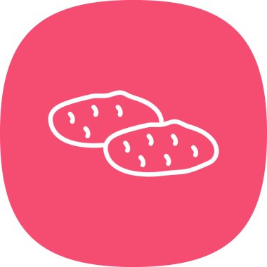 Patates. Web simgesi basit illüstrasyon 
