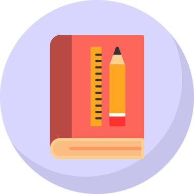 Kitap simgesi, vektör illüstrasyonu basit tasarım