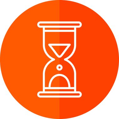 Kum saati. Basit web simgesi tasarımı. Vektör illüstrasyonu 