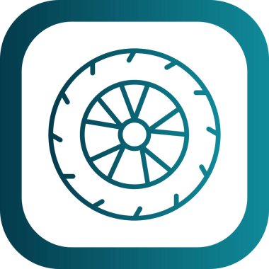 güzel tekerlek çizgisi vektör simgesi