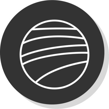 Yerküre küresi web simgesi, ana hatlı vektör çizimi