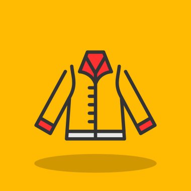 Ceket simgesi, vektör illüstrasyonu basit tasarım