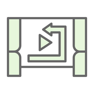 video player simgesi. vektör çizim