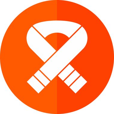 Kış eşarp simgesinin vektör çizimi